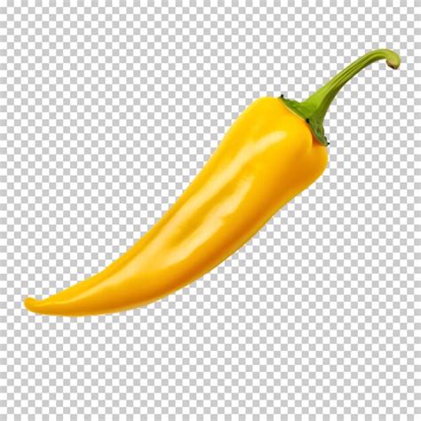 Premium PSD Yellow Hot Pepper Isolated On Transparent Background
