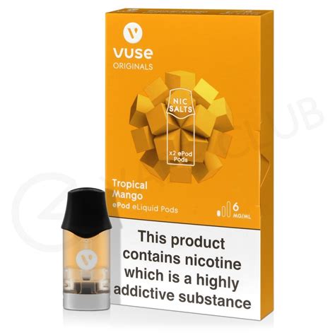 Tropical Mango Vuse Nic Salt Epod Prefilled Pod Pack Of Two