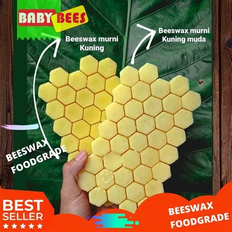 Jual Beeswax 250gr Lilin Lebah Murni FOOD GRADE Diproses Dari Sarang