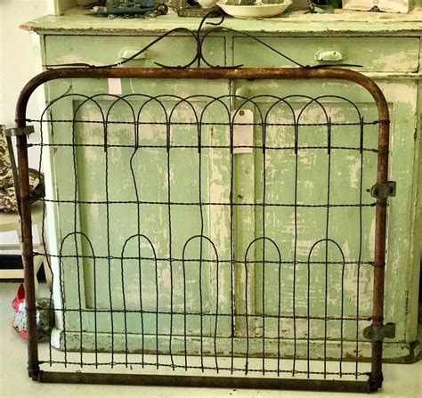 Antique Garden Gate Metal And Wire 38 Wide X 40 High 110 Country