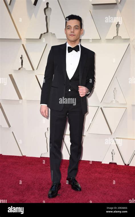 Rami Malek walking the red carpet as arriving to the 91st Academy ...