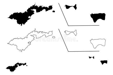 Samoa Map Outline Vector Illustration Stock Vector - Illustration of ...