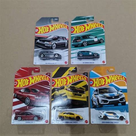 Promo Hot Wheels Honda Civic Anniversary Set 5 Hotwheels Ef Eg Si Type R Diskon 23 Di Seller