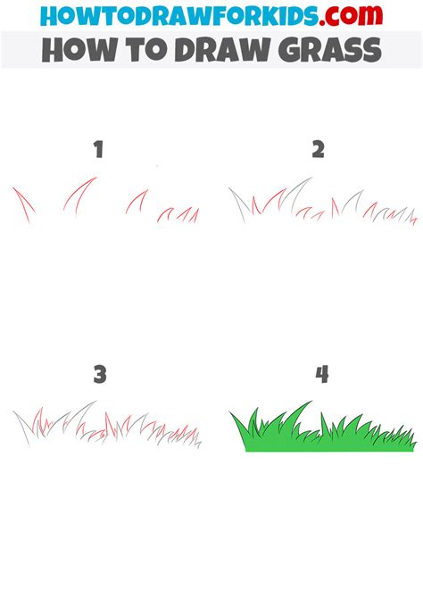 How to Draw Grass - Easy Drawing Tutorial For Kids