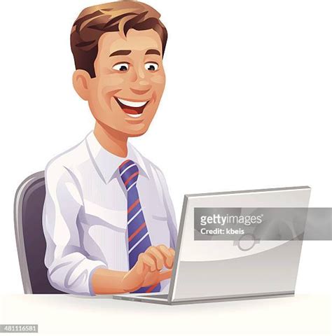 Young Businessman With Laptop High Res Vector Graphic Getty Images