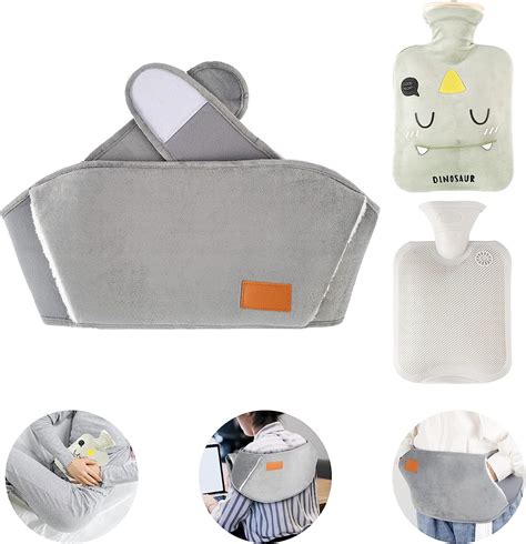 Hot Water Bottle Warm Hot Water Bag With Soft Plush Soft Plush Waist Belt Hot Water Bottle