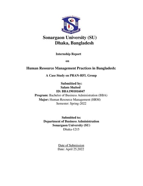 Internship-Salam Shahed BBA1901016047-converted - Sonargaon University ...