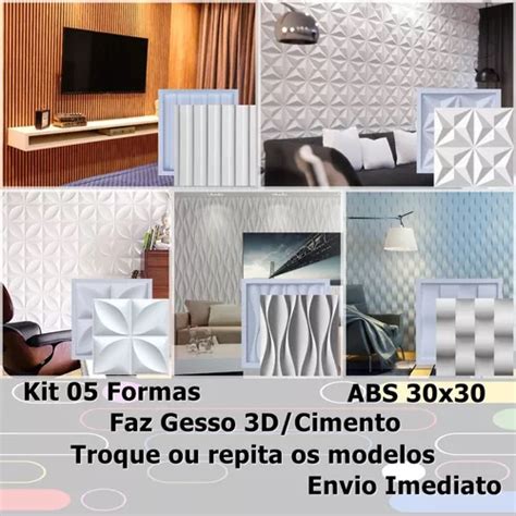 Formas Moldes De Gesso D E Cimento Abs Pl Stico Monte O Kit R Em