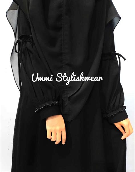 Abaya Ayumi Abaya Basic Polos Lengan Balon Abaya Simpel Elegan Abaya