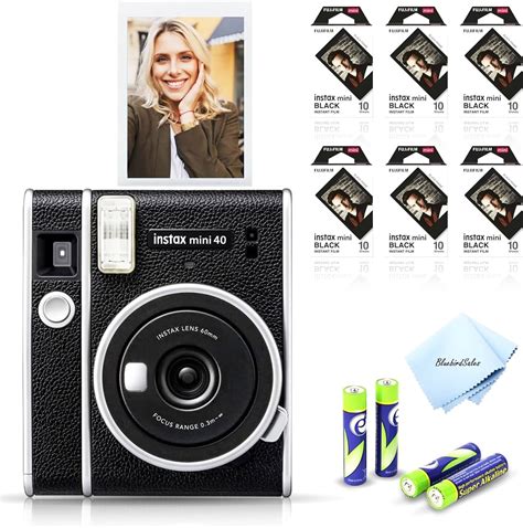 Fujifilm Instax Mini 40 cámara instantánea clásico negra película de