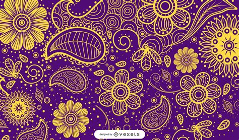 Descarga Vector De Dise O De Paisley Ilustrado En Varios Colores