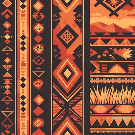 Filipino Ifugao patterns with tribal motifs | Premium AI-generated vector