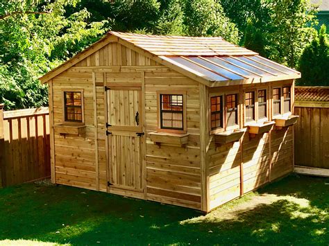 Outdoor Living Today 12 Ft W X 12 Ft D Cedar Wood Sunshed Garden Shed