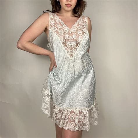 Vintage Val Mode Lingerie Slip Dress Marked As A Depop
