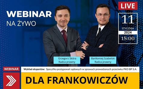 Frankowicze PKO BP S A Webinar dla klientów