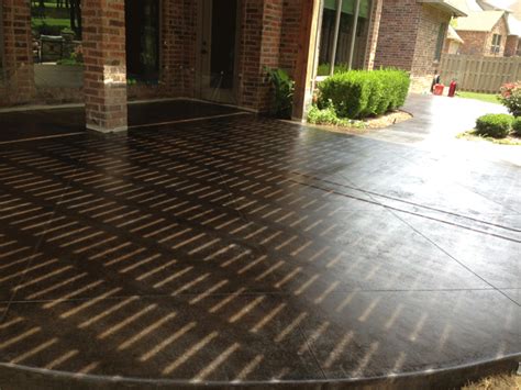 Stained Concrete Patio | Bill's Custom Concrete Contractors OKC