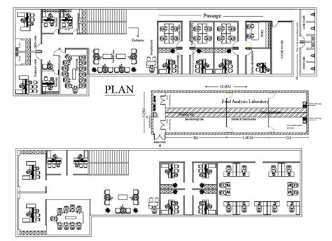 Laboratory Layout Drawing CAD Plan - Cadbull