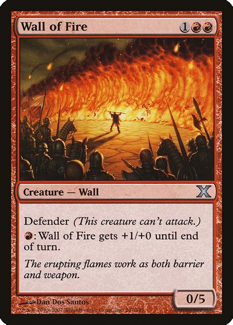 Wall of Fire · Tenth Edition (10E) #247 · Scryfall Magic The Gathering ...