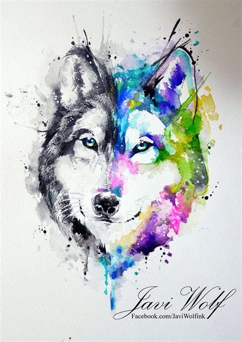 Watercolor wolf – Artofit