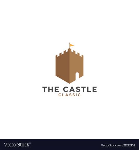 Castle Logo Design Template Royalty Free Vector Image