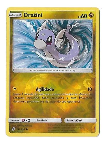 Pokemon Dratini Reverse Foil Sol E Lua Sintonia Mental Frete Mercadolivre