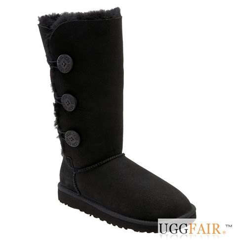 Black Bailey Button Triplet UGG Boots UggFair.com - Ugg Boots Photo ...