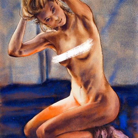 Watercolor Nude Etsy