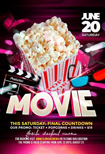 1000 Free Movie Flyer Templates PSD By Elegantflyer