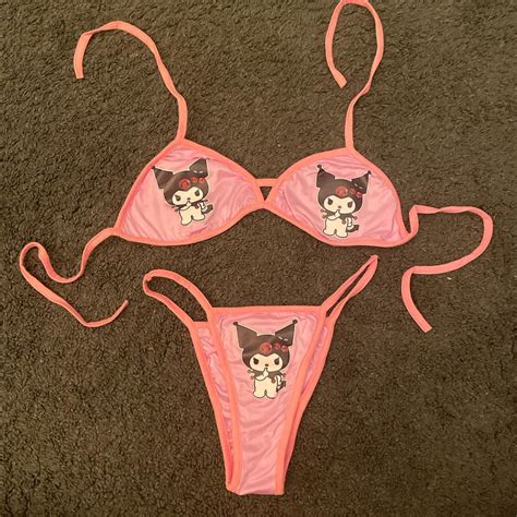 Adorable Baby Pink Sanrio Bikini Set Never Been Depop