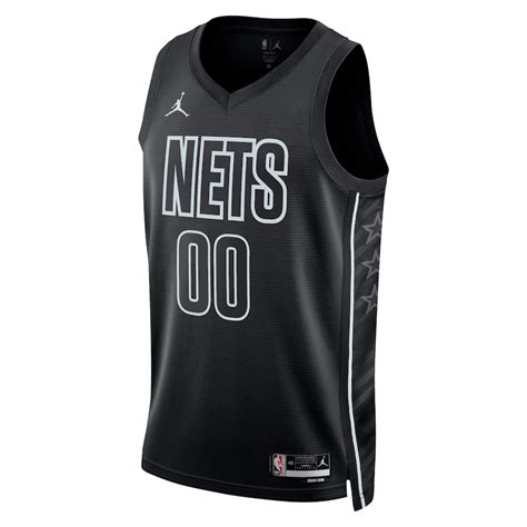 Brooklyn Nets Statement Black Custom NBA Jersey