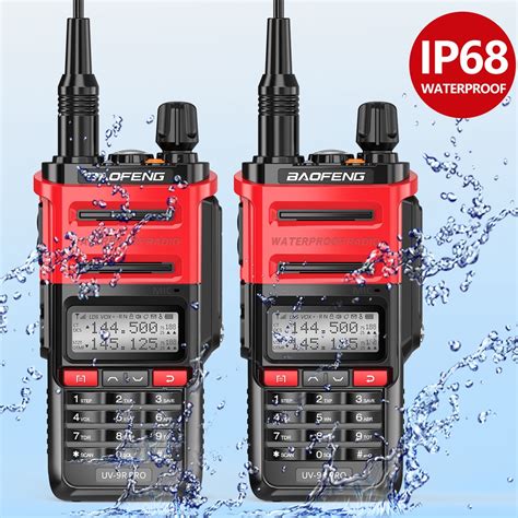 2PCS Original Baofeng IP68 Waterproof UV 9R PRO Walkie Talkies Portable