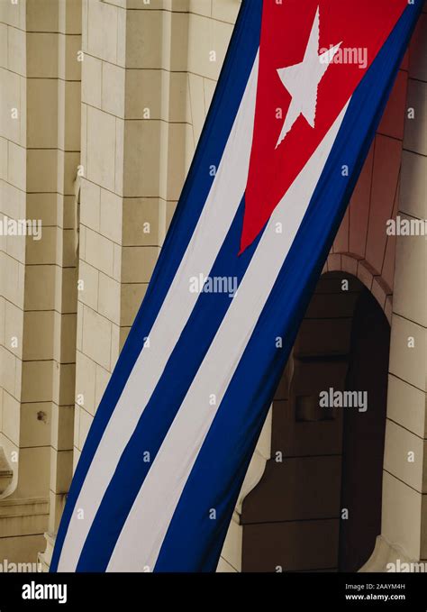 Cuban Flag waving Stock Photo - Alamy