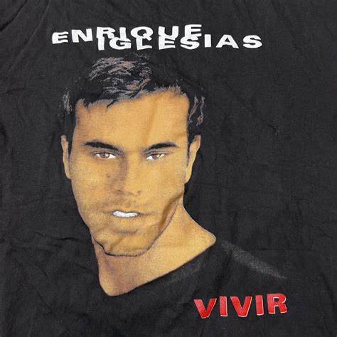 Vintage Enrique Iglesias Vivir Tour Shirt Mens S Gem