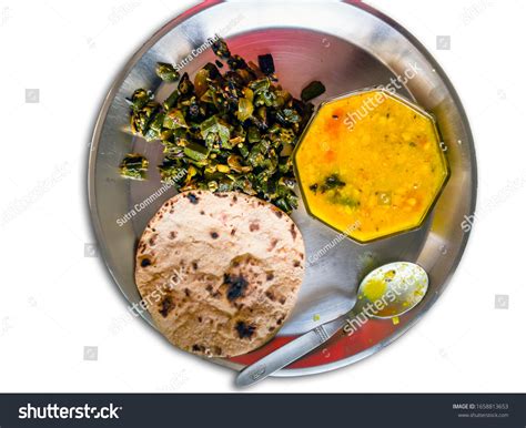 Isolated Dal Roti Sabzi Inside Steel Stock Photo (Edit Now) 1658813653