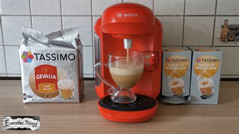 Bosch Tassimo Coffee Machine Making A Gevalia Caf Au Lait Youtube