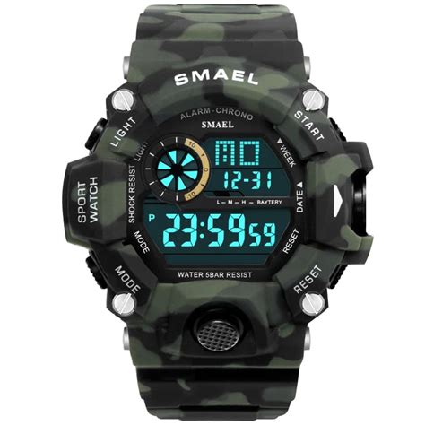 SMAEL 1385C Digital Sport Military Camouflage Water Proof Watch For Men