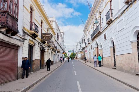 Street In Sucre Capital Of Bolivia Editorial Image Image Of City