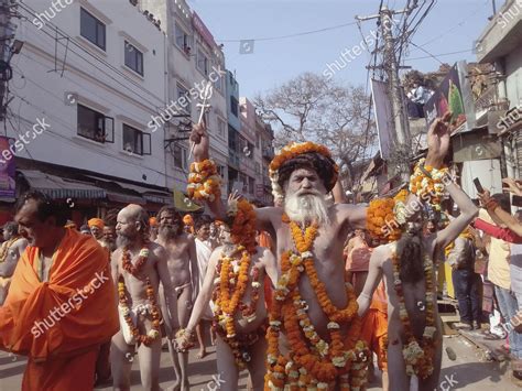 Naga Sadhu Naked Holy Man Posses Editorial Stock Photo Stock Image