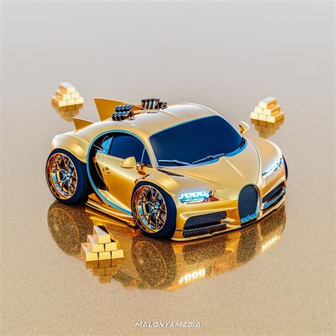 “CARtoon High Roller” Edition Bugatti Chiron Is a Sweet Little Gold ...