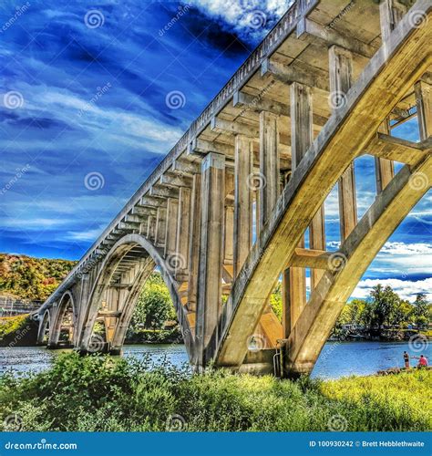 The Taneycomo Bridge in Hdr. Stock Photo - Image of bridge, lake: 100930242