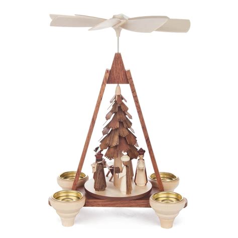 Pyramid Nativity For Candles Mm Dregeno Seiffener Originale