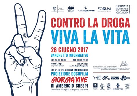 Lab Urbano Il 26 Giugno Giornata CONTRO LA DROGA VIVA LA VITA