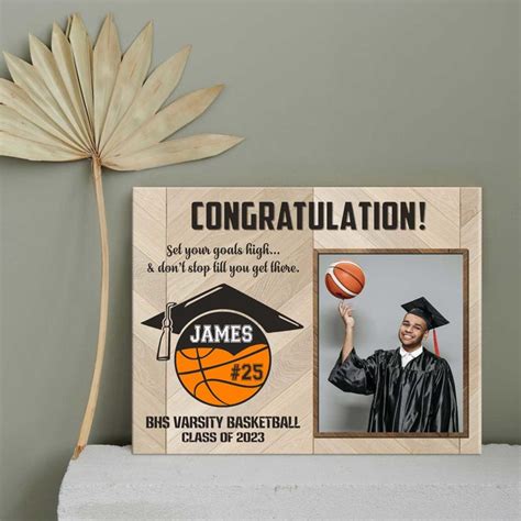 Personalized Basketball Graduation Photo Print, Graduation Gift For ...