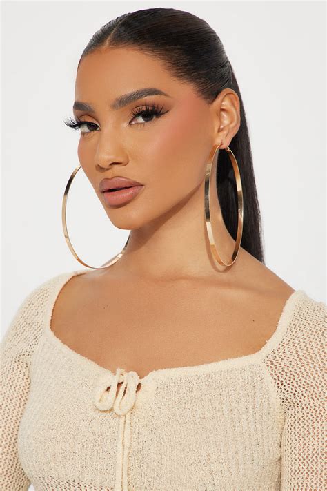 Ever So Extra Hoop Earrings Gold Fashion Nova Jewelry Fashion Nova