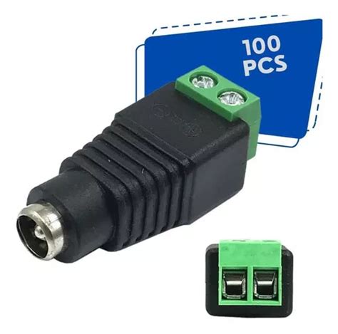 100 Conector P4 Fêmea Borne Cftv Alimentação Câmera MercadoLivre