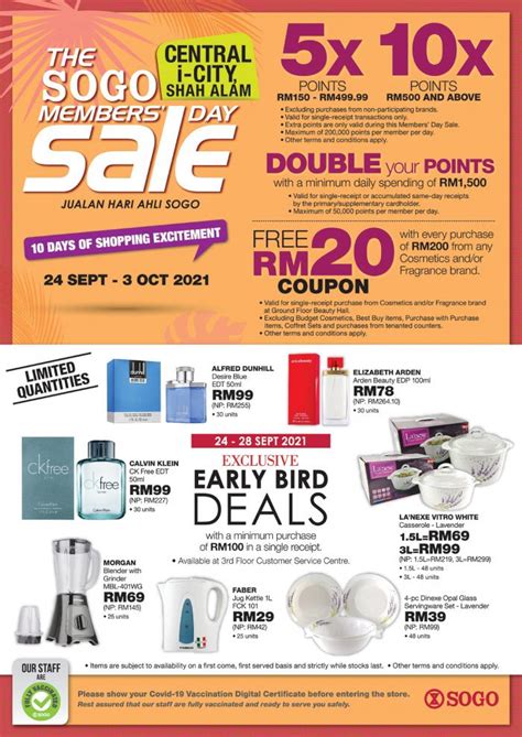 Sogo Central I City Members Day Sale Catalogue Sep Oct