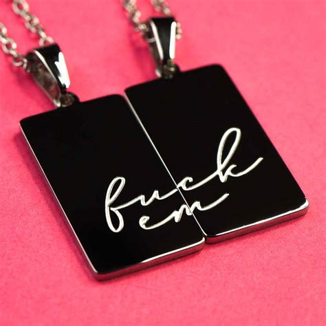 Fuck Em Stainless Steel Friendship Necklace By Frankly Collective