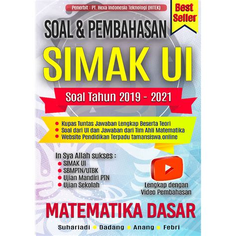 Jual Buku Soal Dan Pembahasan Simak Ui Matematika Shopee Indonesia