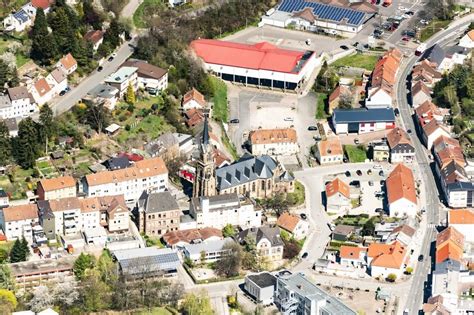 Luftbild Spiesen Elversberg Kirchengeb Ude St Ludwig In Spiesen