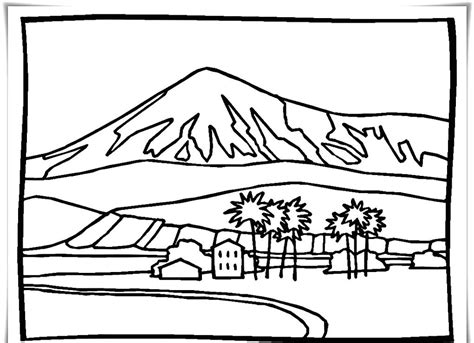 Sketsa Gambar Pemandangan Gunung Harian Nusantara - Riset